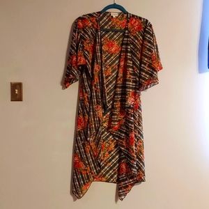 Black & White Plaid Kimono